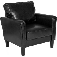 Flash Furniture SL-SF920-2-BLK-GG Bari Upholstered Loveseat in Black Leather
